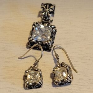 Silpada rare retired uptown chunky cz jewlery set